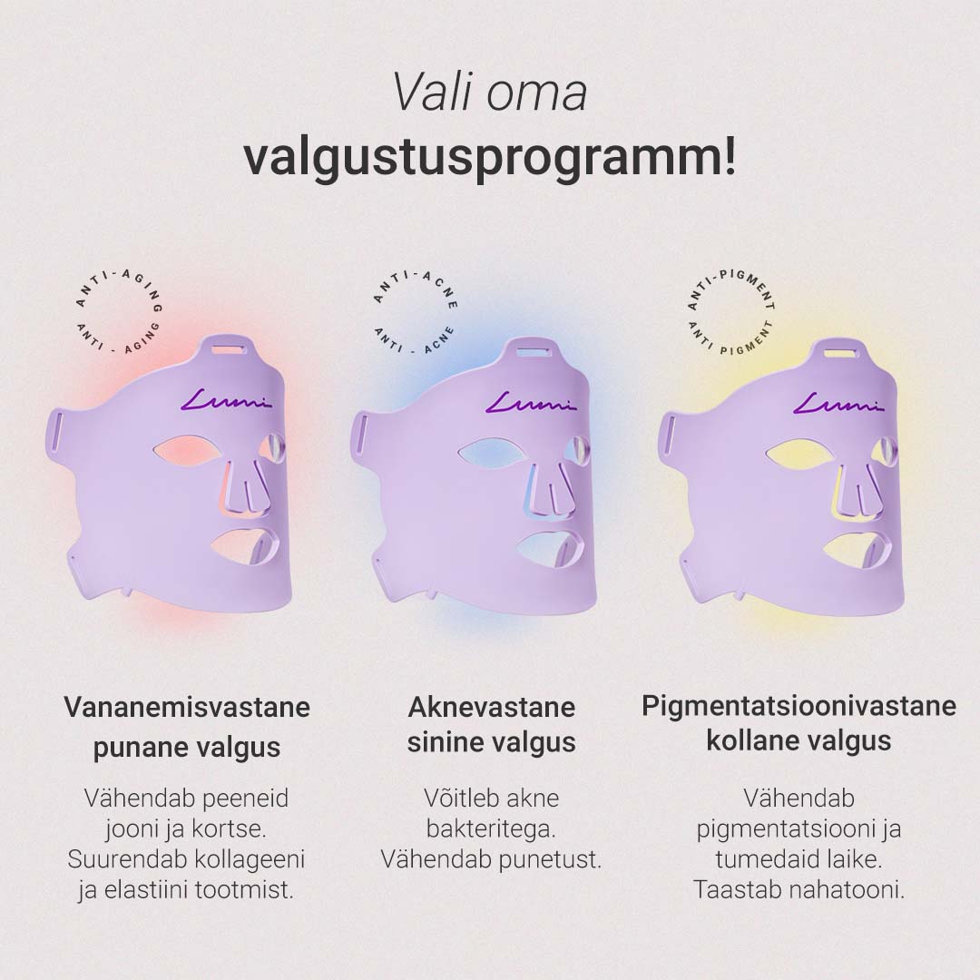Lumi valgusteraapia mask